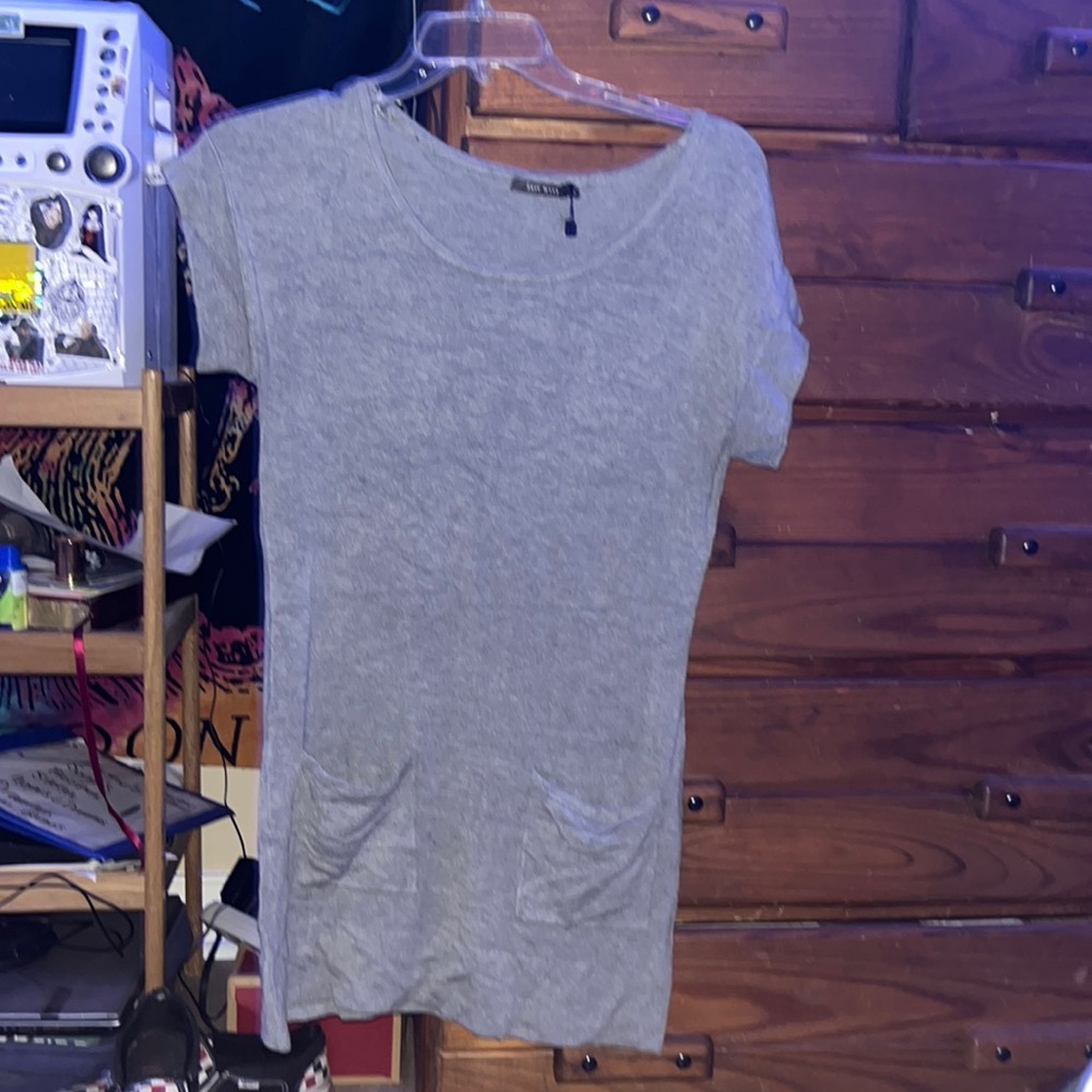 grey dress with pockets